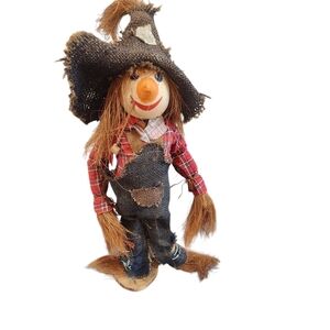 Large Rustic Burlap Scarecrow 29" Vintage Decor